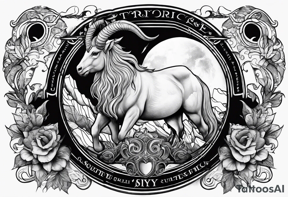 Capricorn and includes the letters sjy tattoo idea