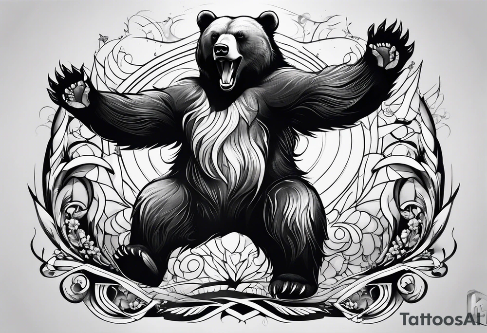 Dancing bear tattoo idea