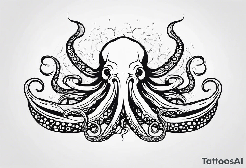 kraken with tentacles tattoo idea