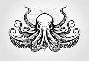 kraken with tentacles tattoo idea