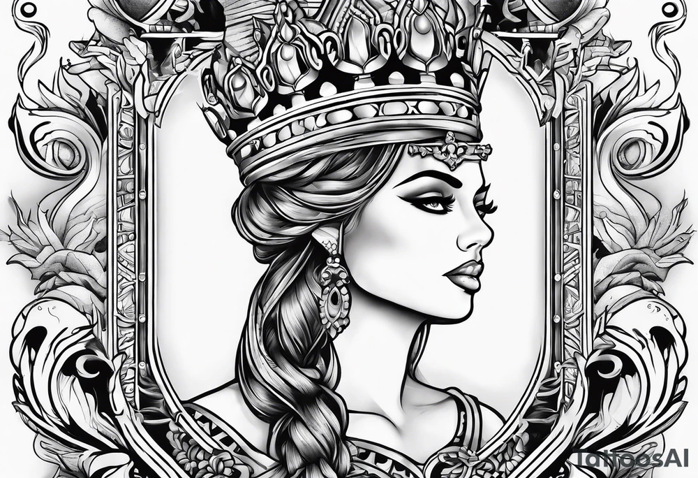 King Saez across the back tattoo idea