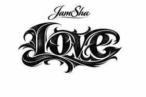 Love and hate combine to be one word read upright to spell love and upside down to spell hate under the word JamSha. Can u make the love hate one word tattoo idea