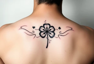 Small tattoo relating to gambling to cover up an existing tattoo which is probably the size of a thumb nail. 4 leaf clover? 1 leaf clover? Blackjack? Roulette? tattoo idea