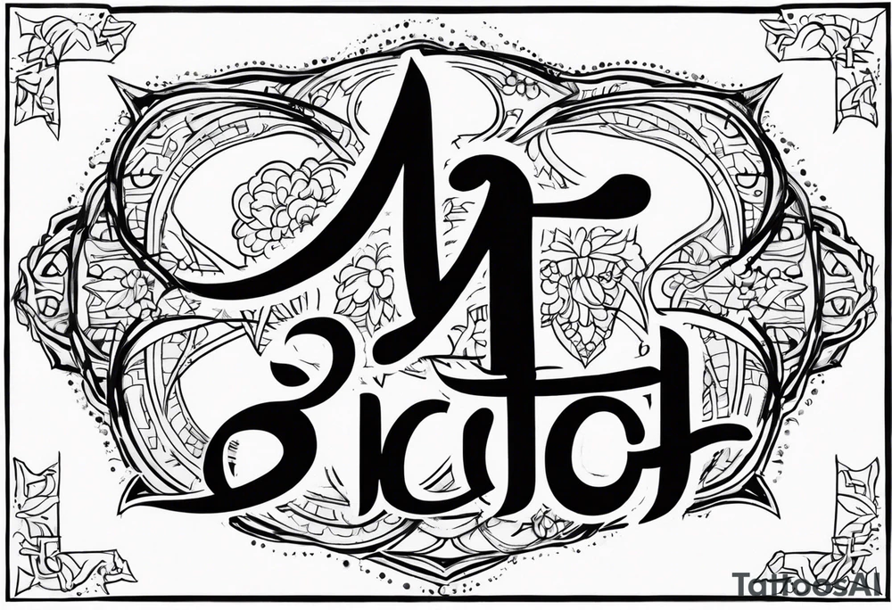Mararti bitch text tattoo idea