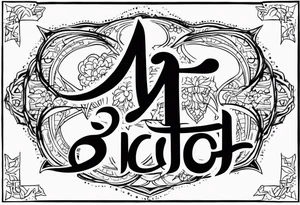 Mararti bitch text tattoo idea