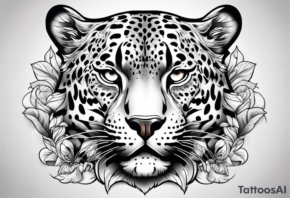 Jaguar head tattoo idea