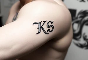 Tatuaje de Hongo que tenga escritas las letras "KS" tattoo idea