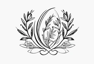 Greek, traditional, olive tattoo idea