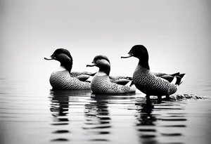 three ducks in a row tattoo idea