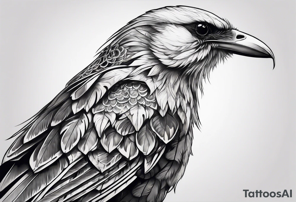 Bird skeleton tattoo idea