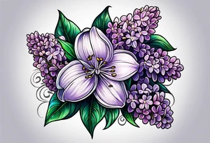 Lilac flowers tattoo idea