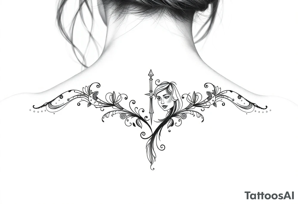 feminine warrior strength tattoo tattoo idea