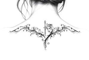 feminine warrior strength tattoo tattoo idea