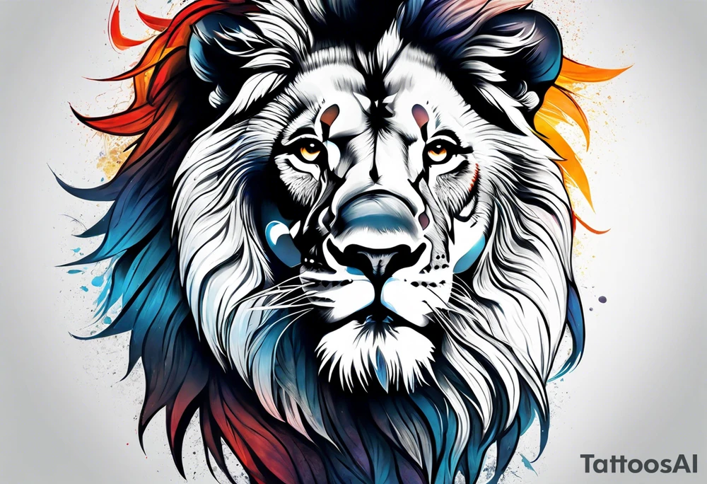 a lion tattoo idea