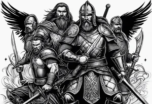 Irish warriors in battle tattoo idea