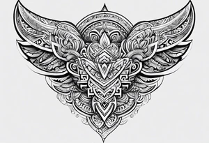 Maori full sleeve that represents strength and love tattoo idea