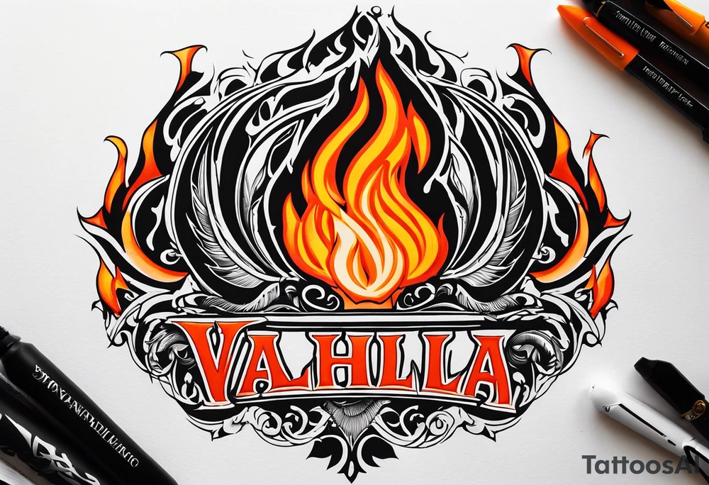 Valhalla fire tattoo idea