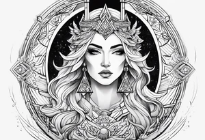 Nemesis, the goddess of justice tattoo idea