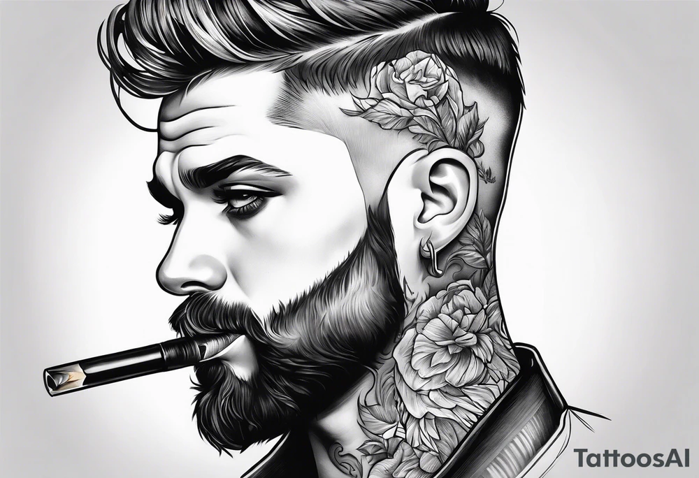 glass blunt smoke tattoo idea