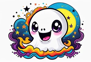 Cute Ghost tattoo idea