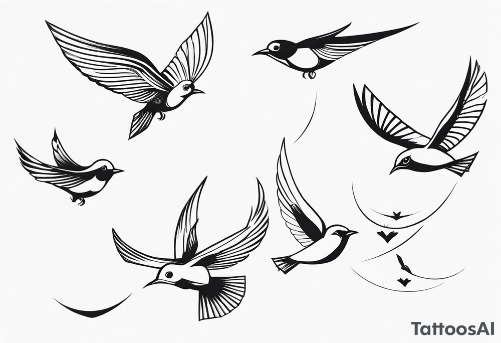 Birds in Flight tattoo idea