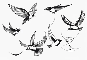 Birds in Flight tattoo idea