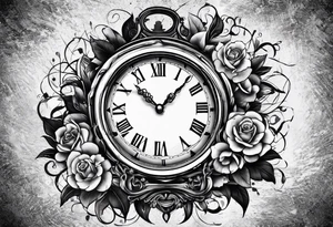 broken clock with tattoo idea
