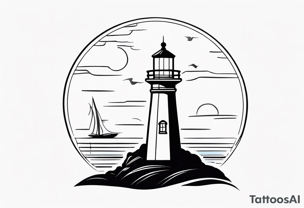 lighthouse tattoo idea