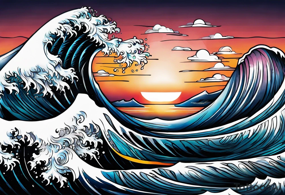"come what may" written 
in waves tattoo idea