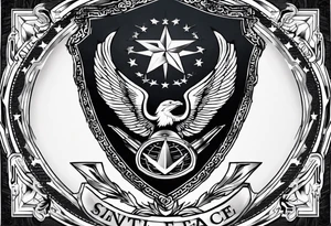 New US Air Force Symbol with the evil Engineer symbol inside it tattoo idea