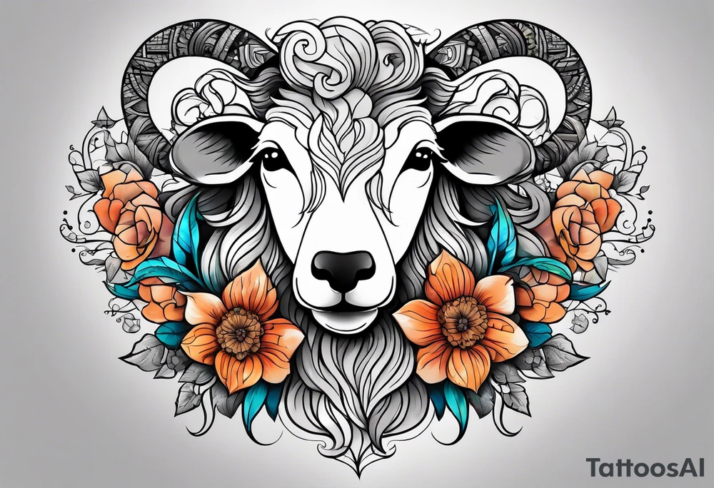 sheep and fox tattoo idea