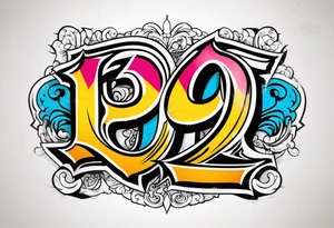 Fancy old English letters that say 1992 tattoo idea