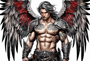 Angel warrior tattoo idea