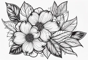 ramo de flor cerejera na canela tattoo idea