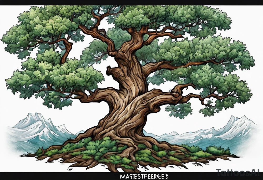 Oak tree tattoo idea