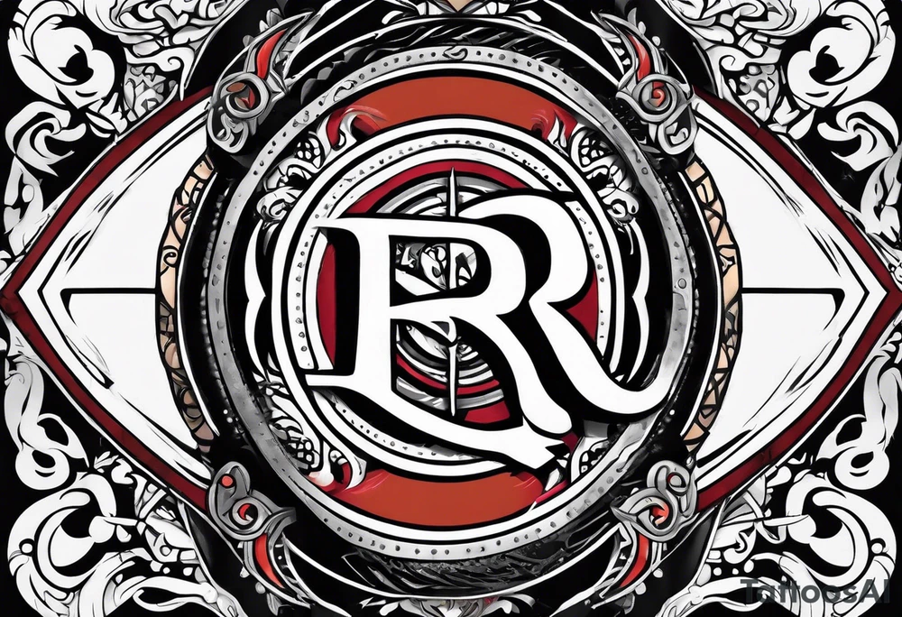 naruto headband with letter R in the middle tattoo idea
