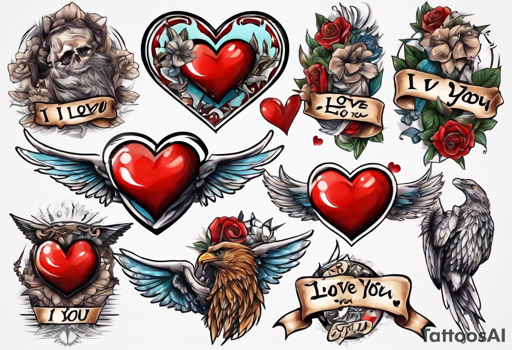 I LOVE YOU BANNER tattoo idea