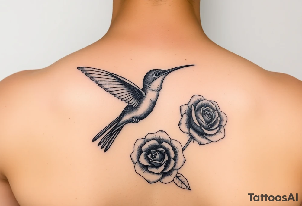 Debby Deguzman with a humming bird and a rose tattoo idea