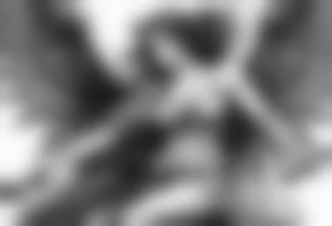 angel woman and devil woman fighting, arguing on the sky , big wings and full body, angel at the right side and have normal wing but devil woman at the left side and with bat wing tattoo idea
