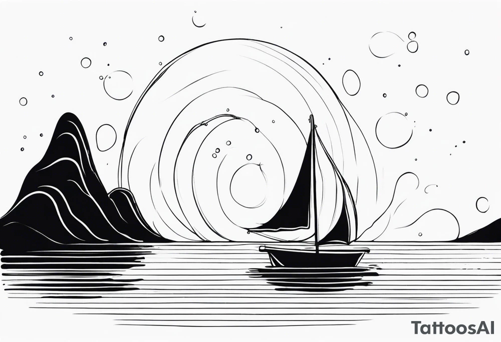 water drop falling into ocean tattoo idea
