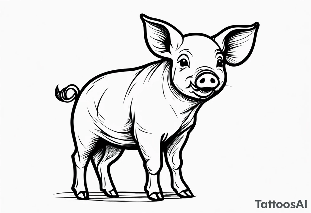 very cute piglet. tattoo idea