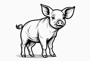 very cute piglet. tattoo idea
