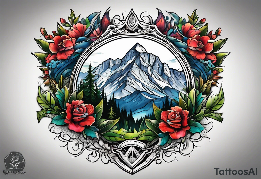 Rocky Mountains tattoo idea