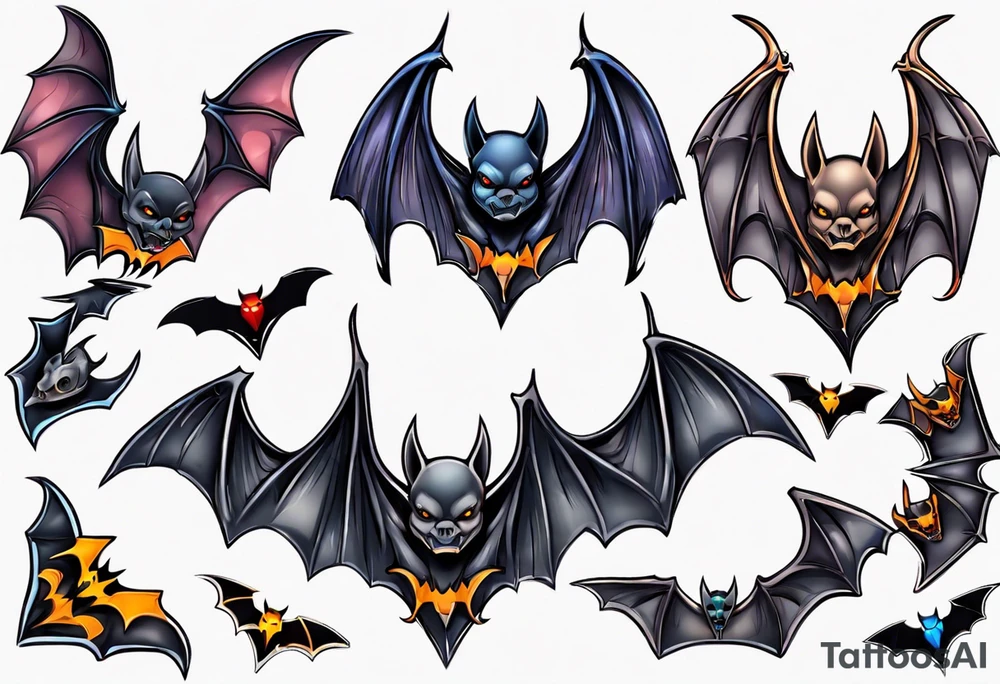 bat tattoo idea