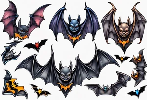 bat tattoo idea