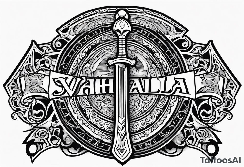 Valhalla
shield sword tattoo idea
