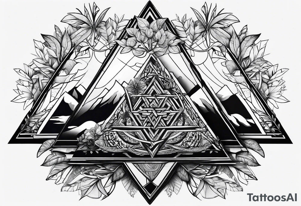 yggdrasil
3 line triangles behind tattoo idea