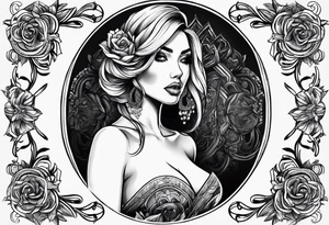Woman with no clothes tattoo idea