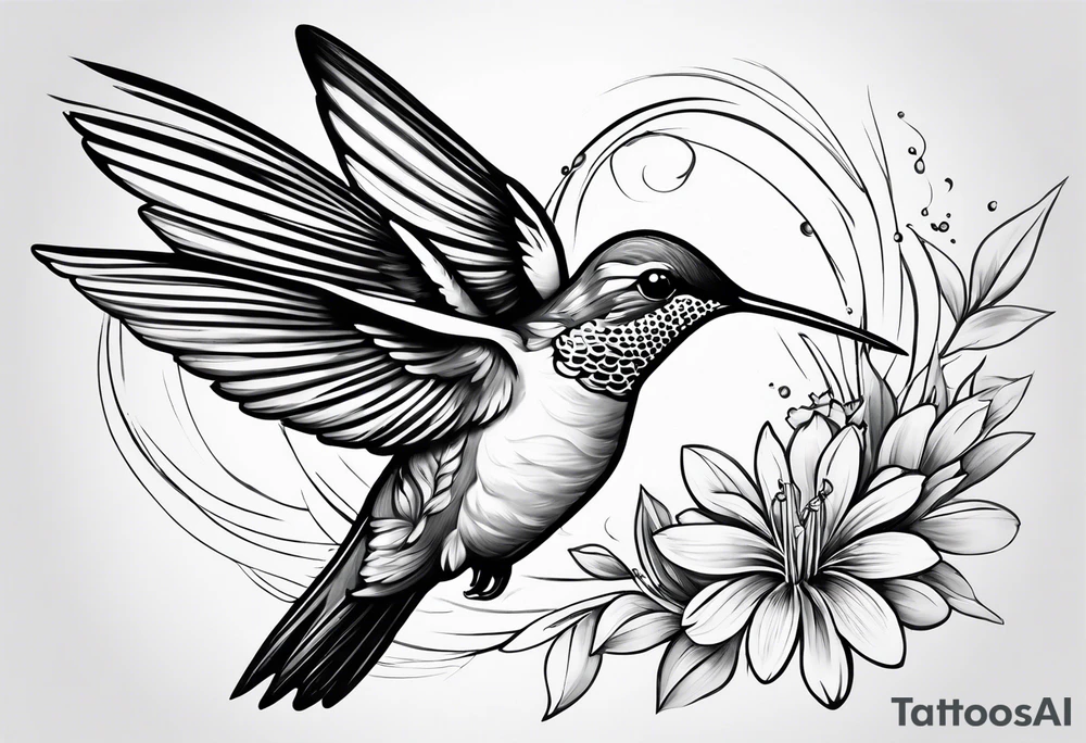 hummingbird tattoo idea