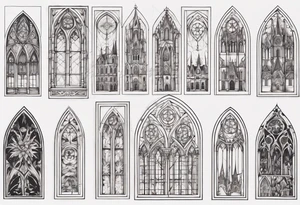 Gothic cathedral window tattoo idea